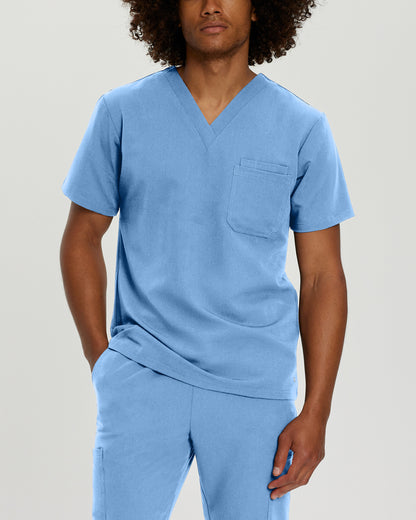 2206 Men’s White Cross V-Tess Scrub Top