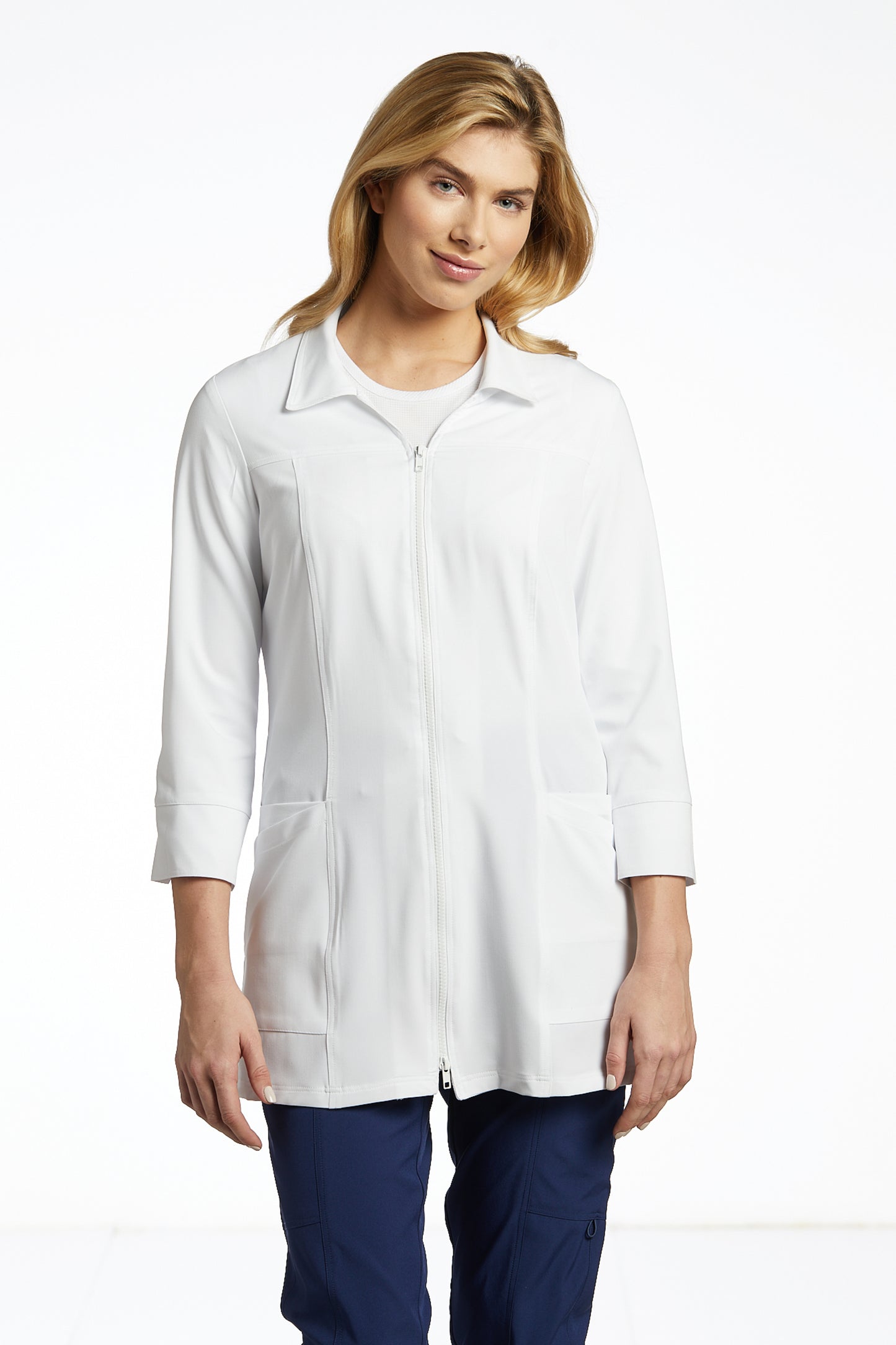 *Last Few* While Quantities last! 2816 Marvella Collar Neckline 4 Pocket Lab Coat